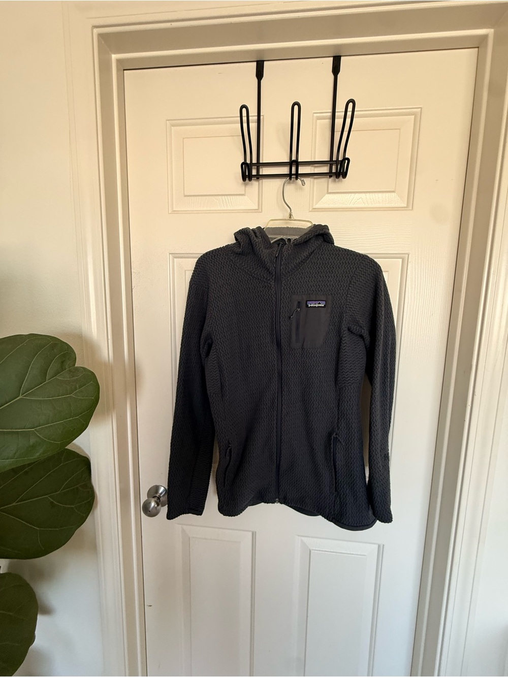 Patagonia Charcoal Zip-Up Hooded Sweater